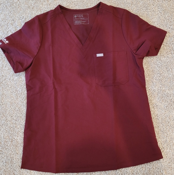 Figs L Technical Collection Burgundy Aya Embroidery - Picture 5 of 9